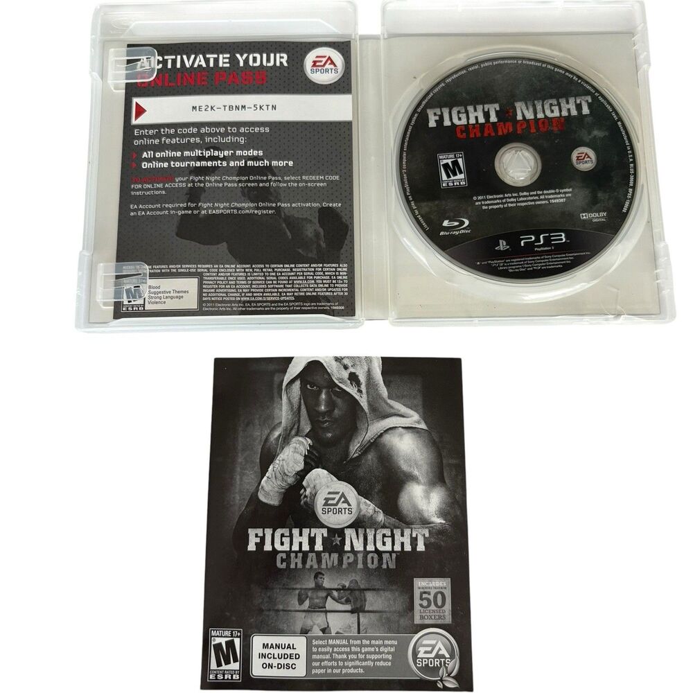 FIGHT NIGHT CHAMPION PlayStation 3 PS3 Complete in Case! EA Sports ~ 50+ Boxers!